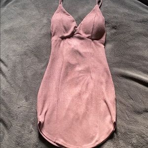 Tight suede like dress